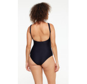 Textured Mesh High neck Swimsuit